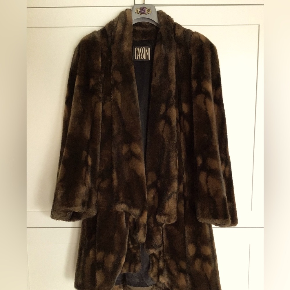 Oleg Cassini Faux Fur Coat